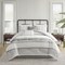 Harbor House Queen Gray Cotton Jacquard Oversized Comforter Set 6 Piece